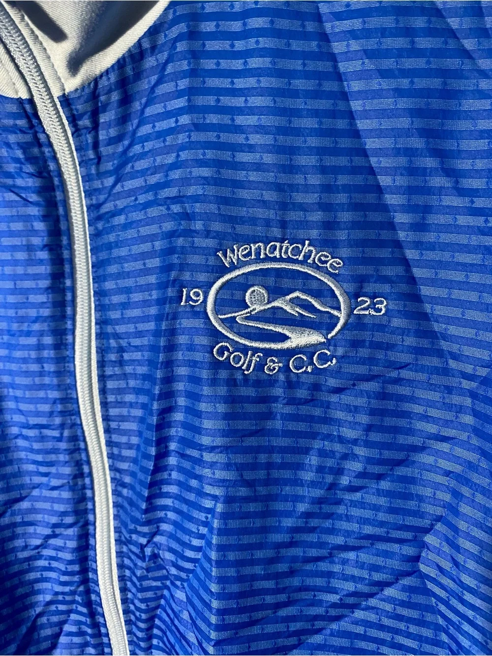 Adidas Womens M Full Zip Golf Jacket Blue Light Blue Wenatchee Golf & CC